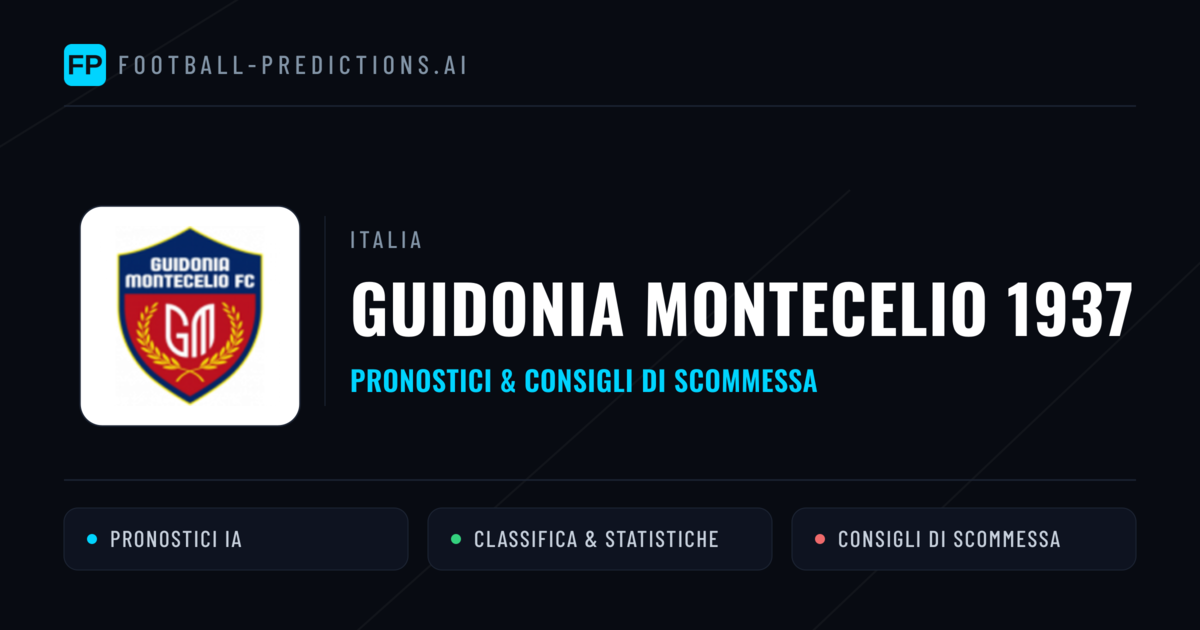 Pronostici e Statistiche Guidonia Montecelio 1937