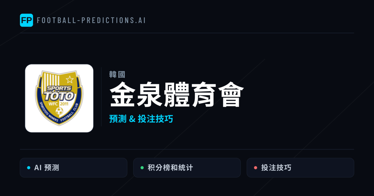 金泉體育會 運彩分析|足球預測與數據