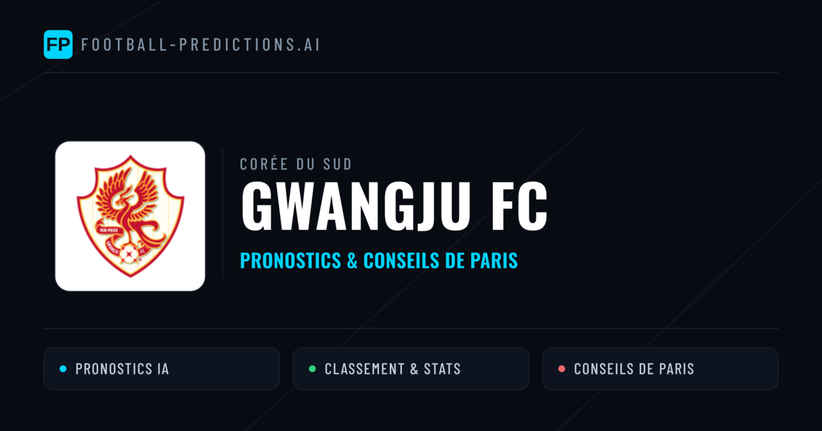 Gwangju FC Pronostics & Statistiques
