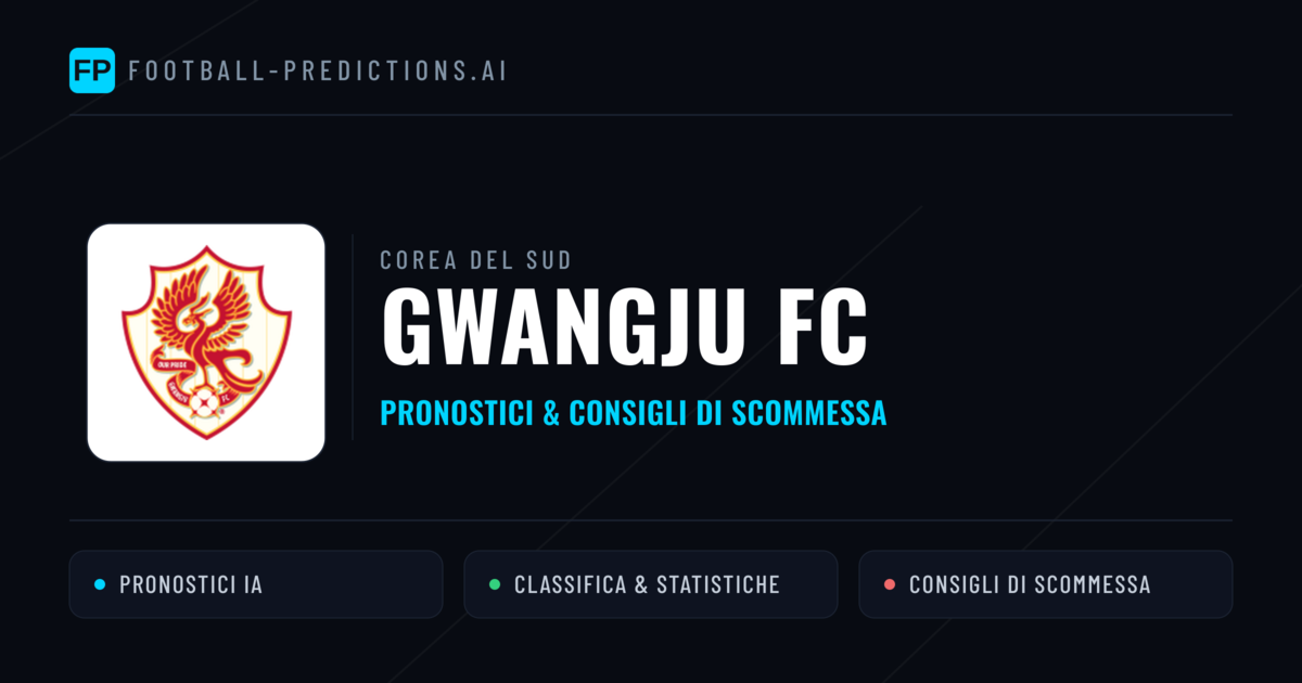 Pronostici e Statistiche Gwangju FC
