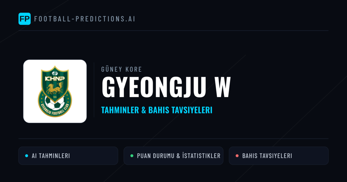 Gyeongju W Tahminleri & İstatistikler