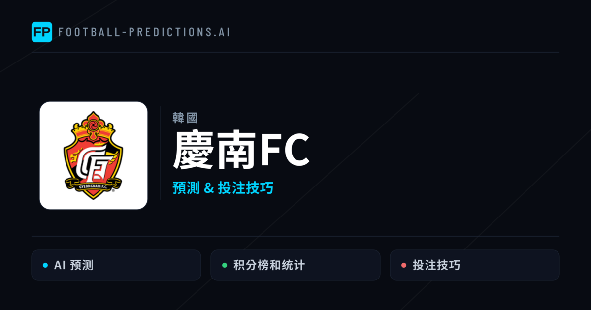 慶南FC 運彩分析｜足球預測與數據