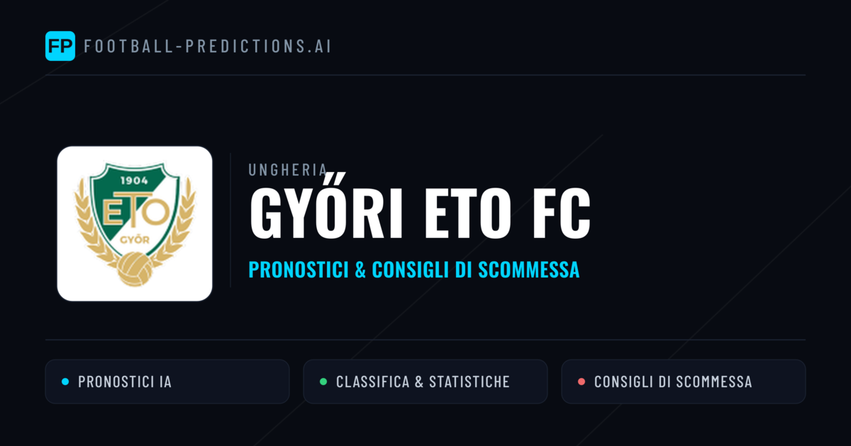 Pronostici e Statistiche Győri ETO FC