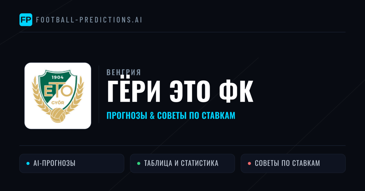 Гёри ЭТО ФК прогнозы и статистика