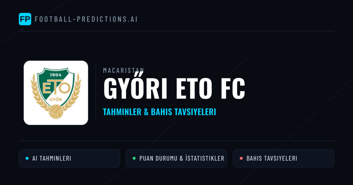 Győri ETO FC Tahminleri & İstatistikler