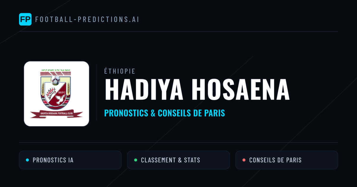 Hadiya Hosaena Pronostics & Statistiques