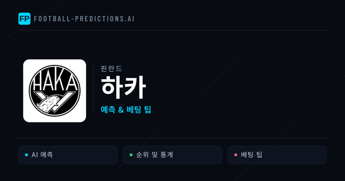 하카 축구 예측 & 통계
