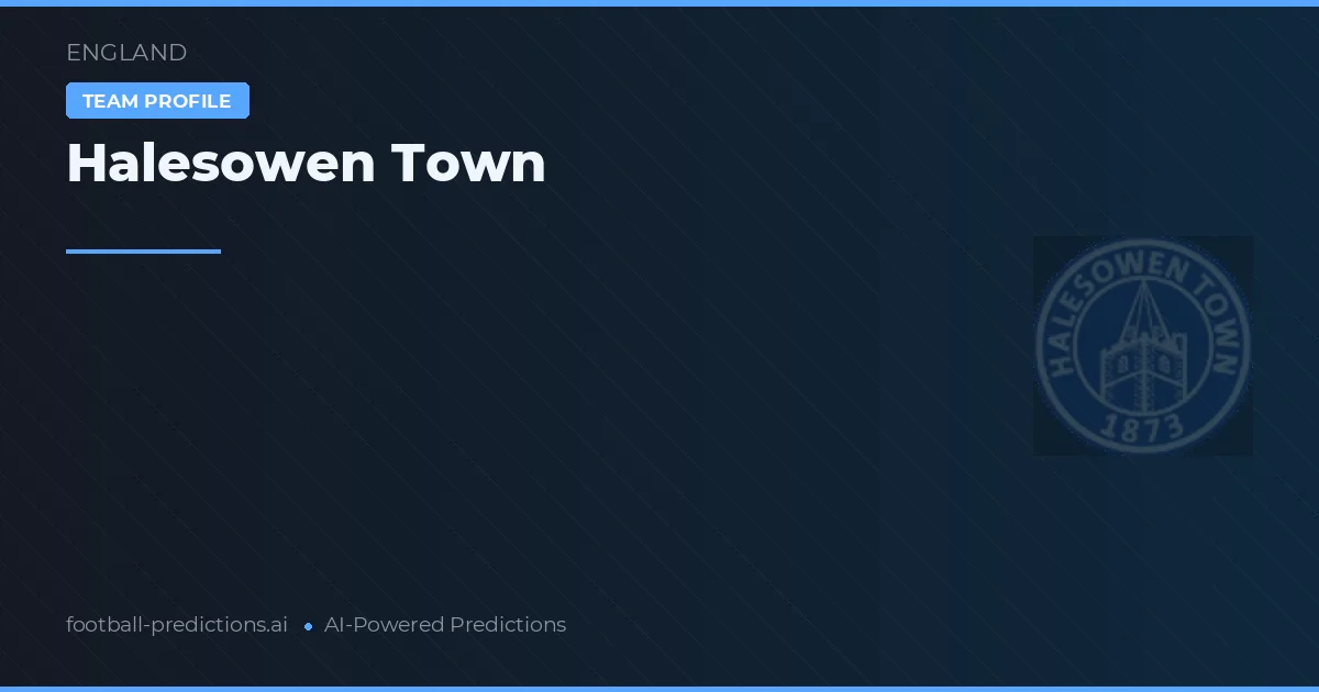 Halesowen Town Pronostics & Statistiques