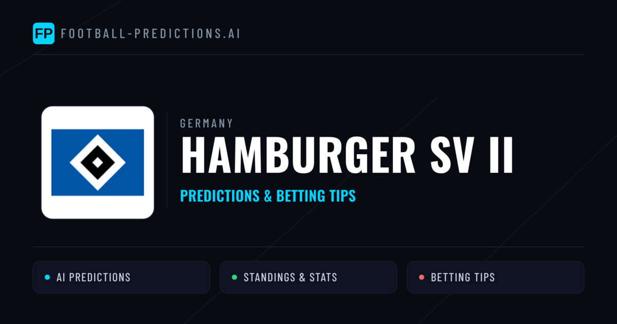 Hamburger SV II Predictions & Stats