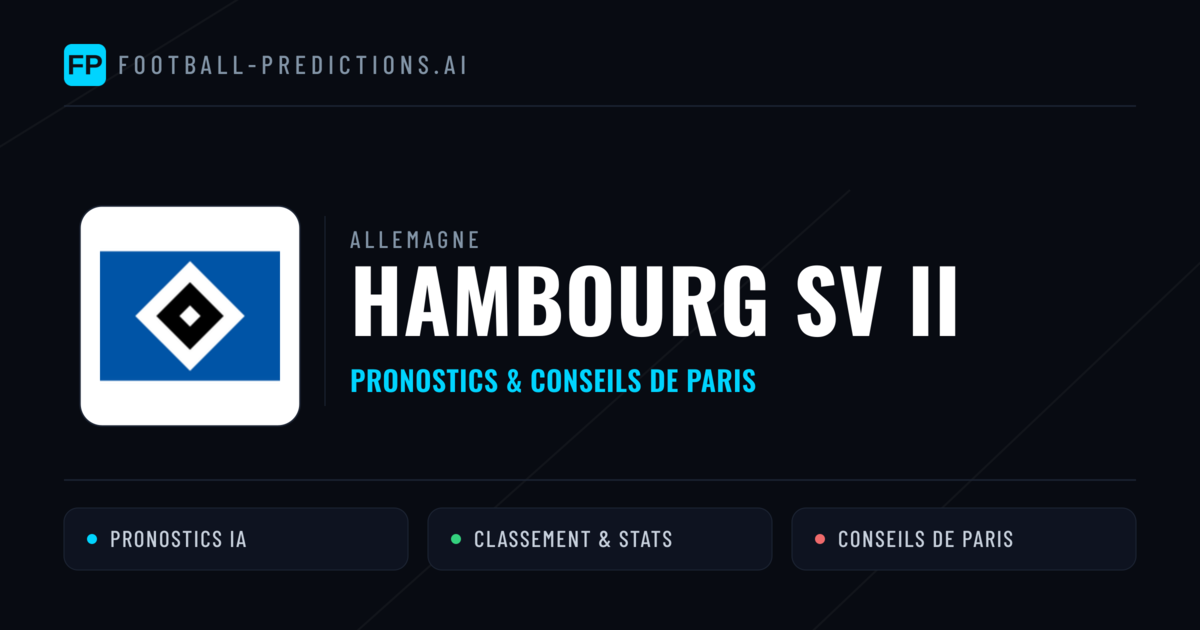 Hambourg SV II Pronostics & Statistiques