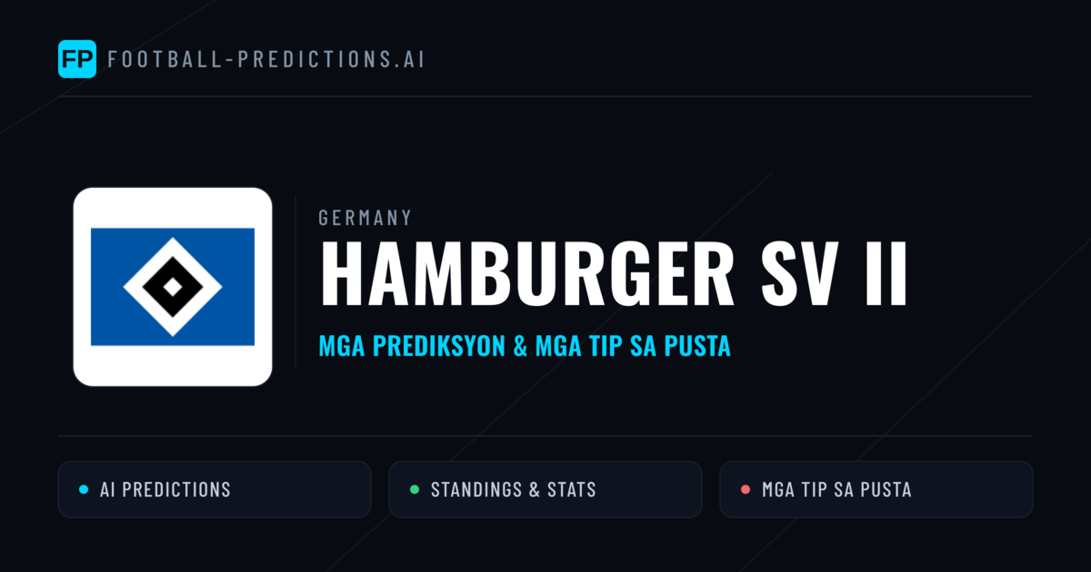 Hamburger SV II Predictions & Stats