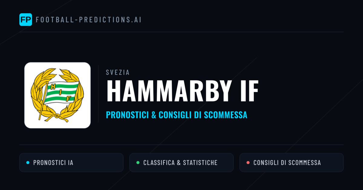 Pronostici e Statistiche Hammarby IF