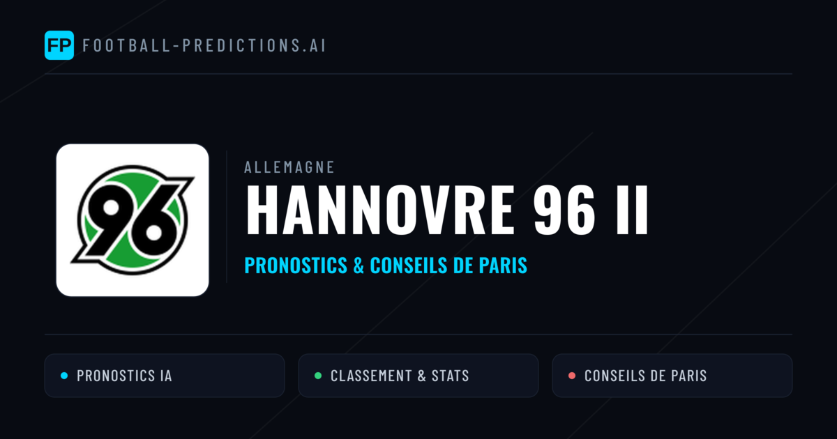 Hannovre 96 II Pronostics & Statistiques