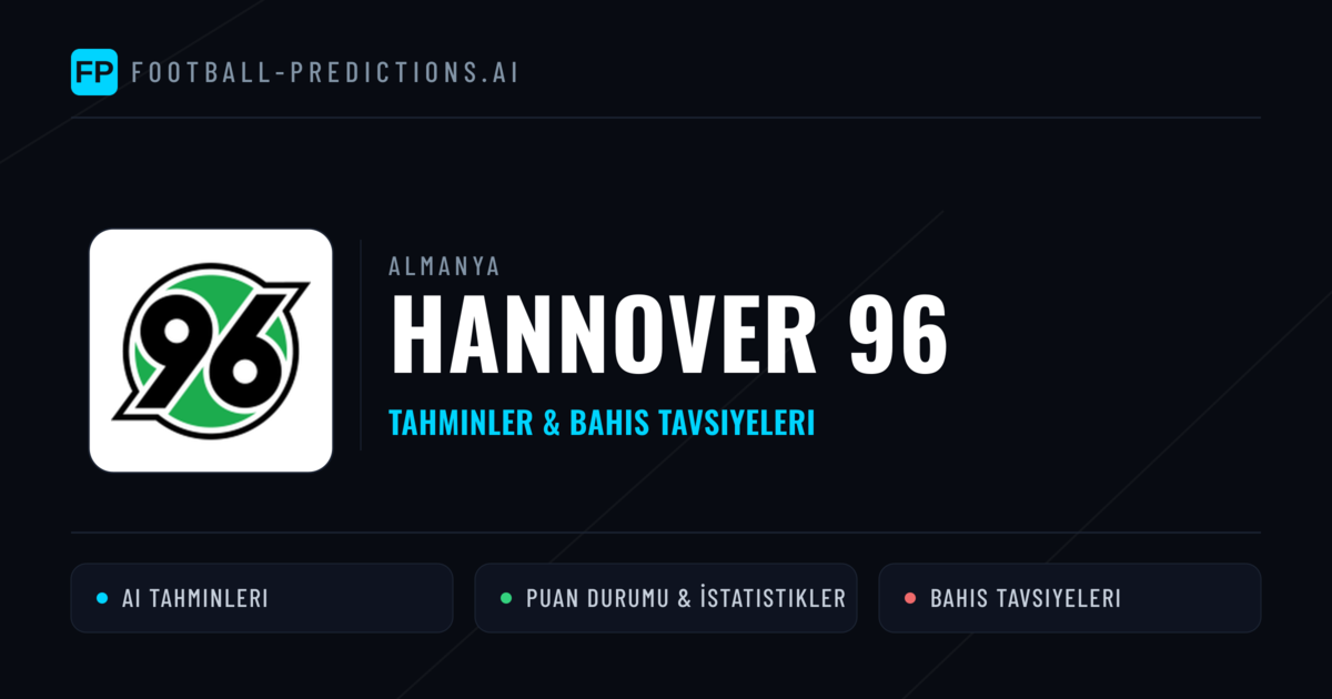 Hannover 96 Tahminleri & İstatistikler