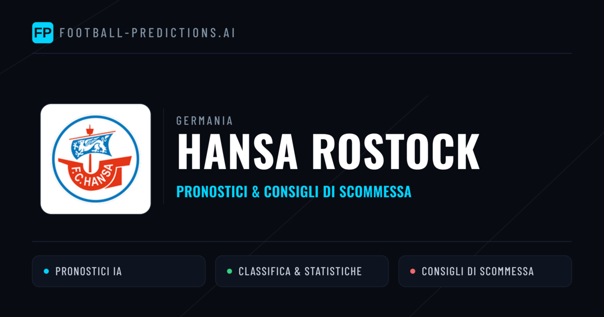Pronostici e Statistiche Hansa Rostock