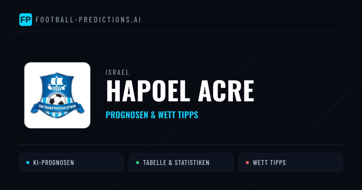 Hapoel Acre Prognosen & Statistiken