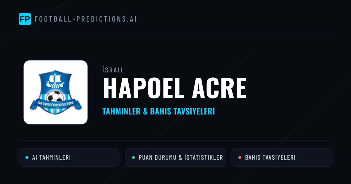 Hapoel Acre Tahminleri & İstatistikler
