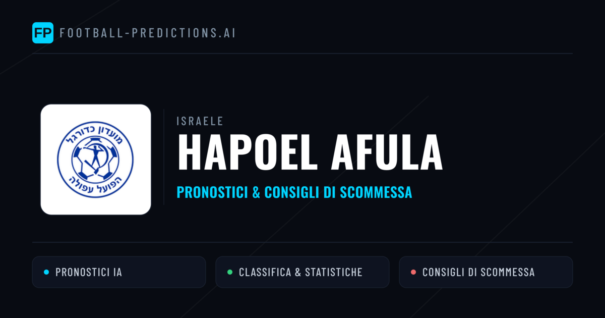 Pronostici e Statistiche Hapoel Afula