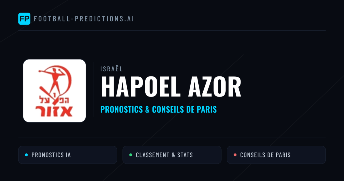 Hapoel Azor Pronostics & Statistiques