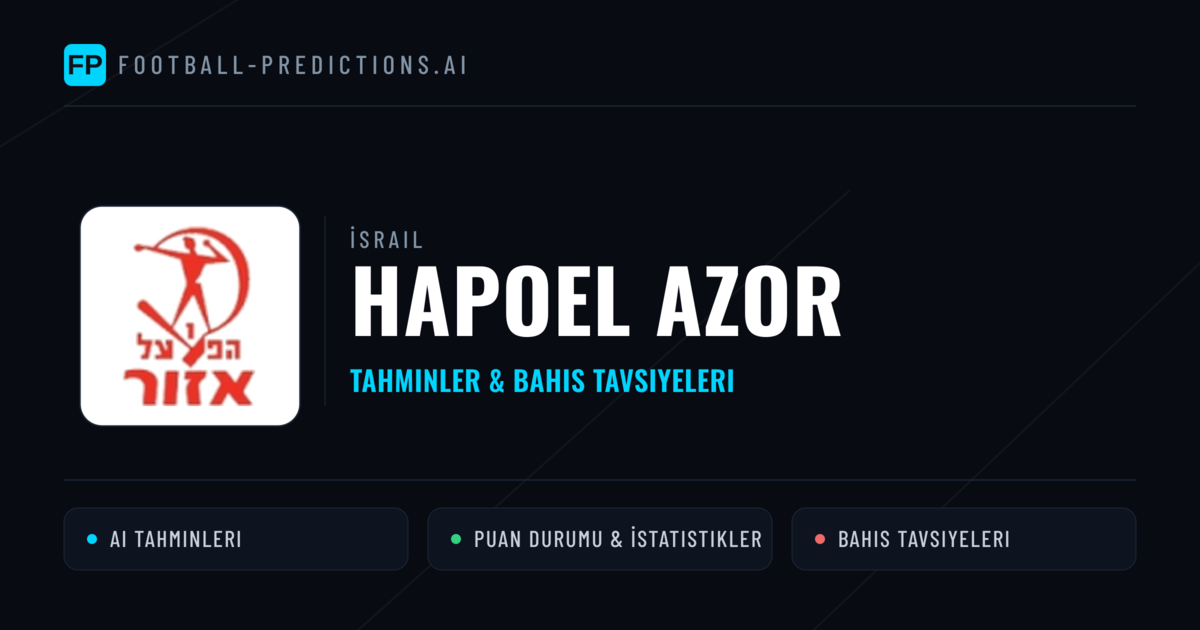 Hapoel Azor Tahminleri & İstatistikler