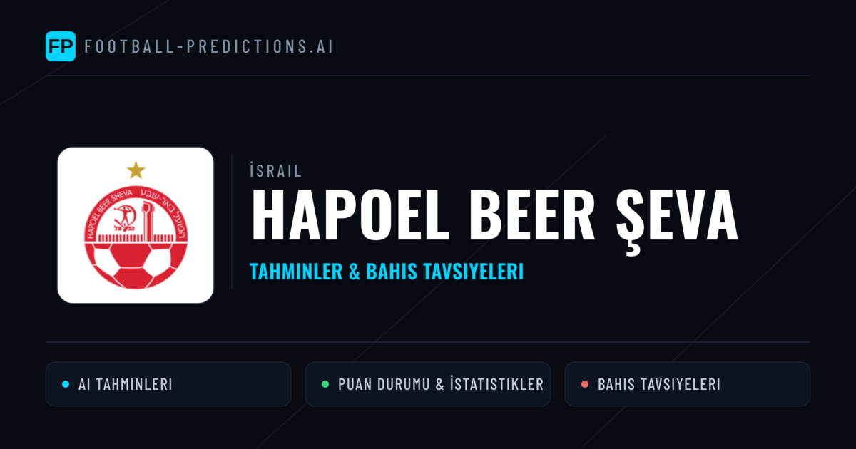 Hapoel Beer Şeva Tahminleri & İstatistikler