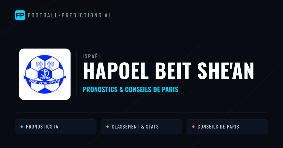 Hapoel Beit She'an Pronostics & Statistiques