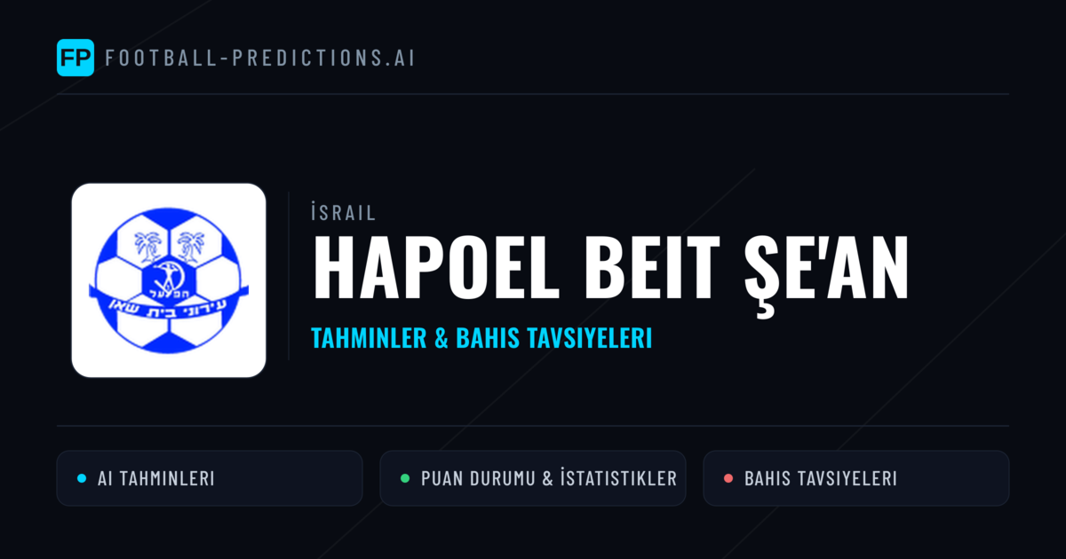 Hapoel Beit Şe'an Tahminleri & İstatistikler
