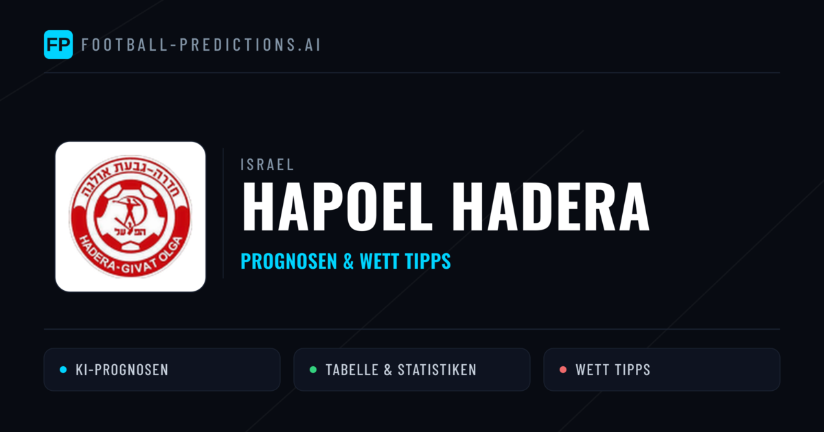 Hapoel Hadera Prognosen & Statistiken