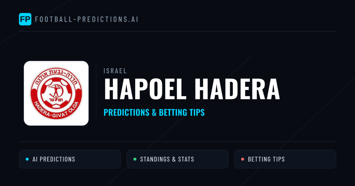 Hapoel Hadera Predictions & Stats