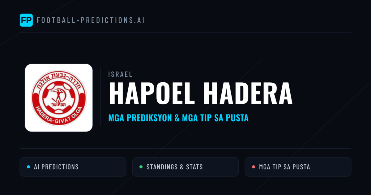 Hapoel Hadera Predictions & Stats