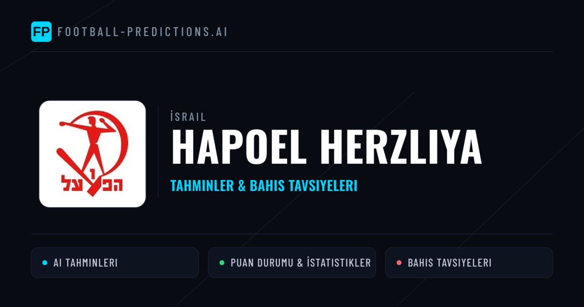 Hapoel Herzliya Tahminleri & İstatistikler