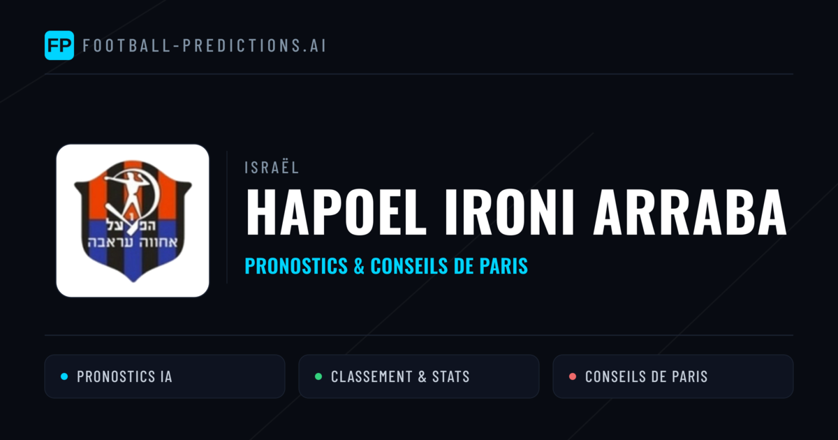 Hapoel Ironi Arraba Pronostics & Statistiques