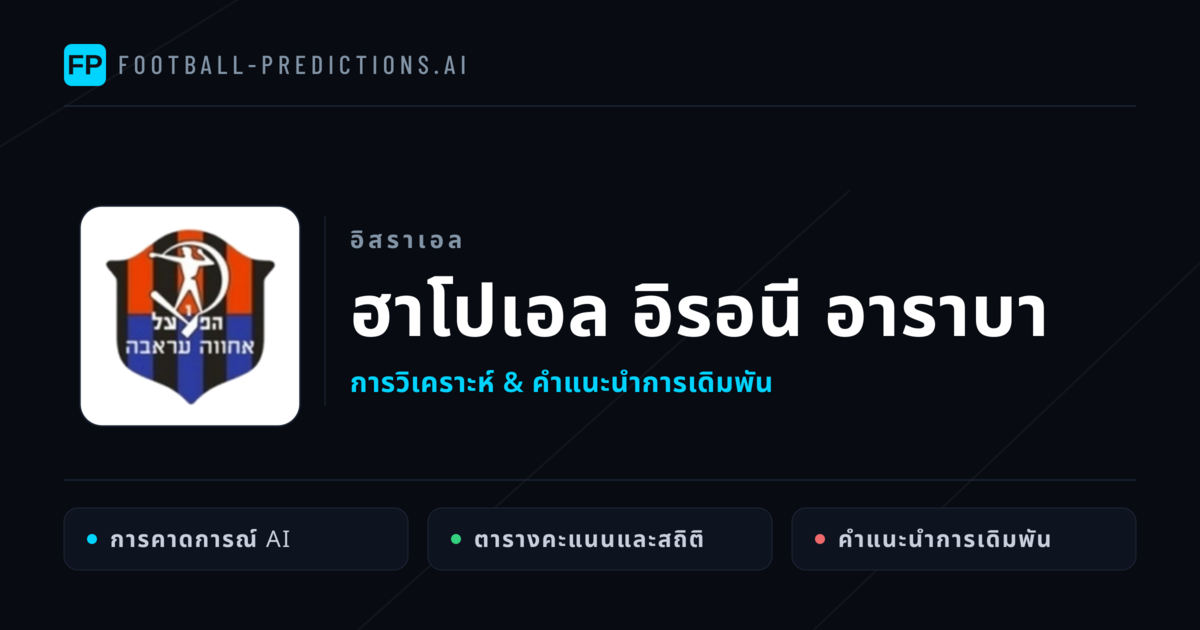 ฮาโปเอล อิรอนี อาราบา การวิเคราะห์และสถิติ