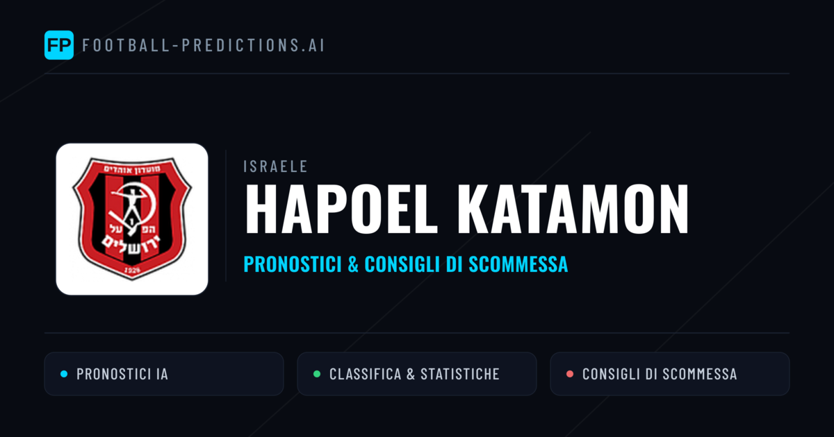 Pronostici e Statistiche Hapoel Katamon