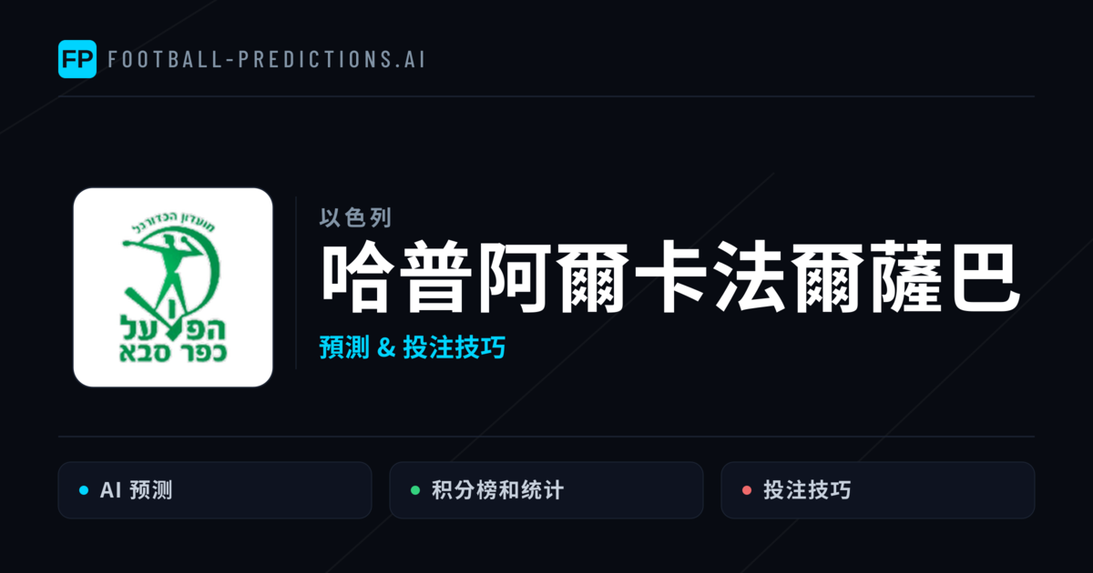 哈普阿爾卡法爾薩巴 運彩分析|足球預測與數據