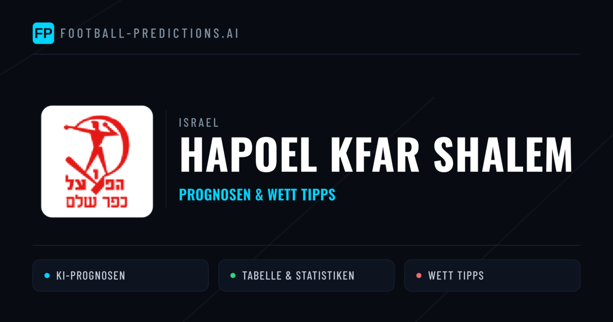 Hapoel Kfar Shalem Prognosen & Statistiken