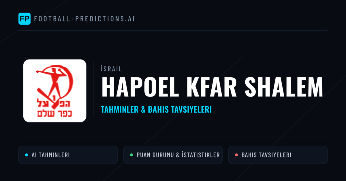 Hapoel Kfar Shalem Tahminleri & İstatistikler