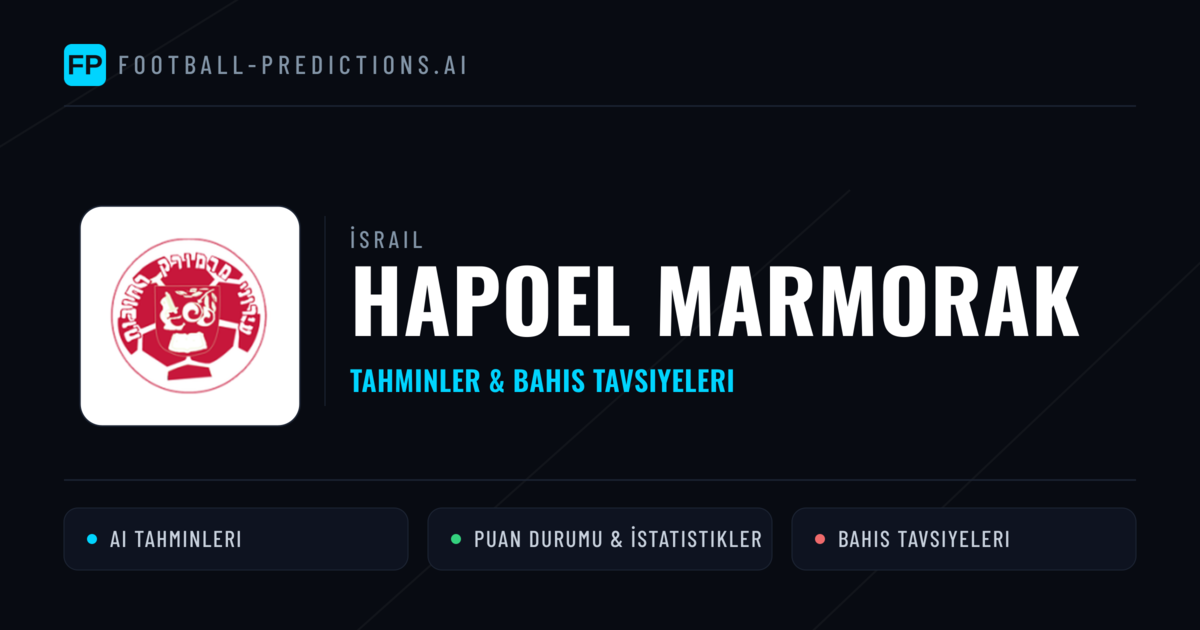 Hapoel Marmorak Tahminleri & İstatistikler
