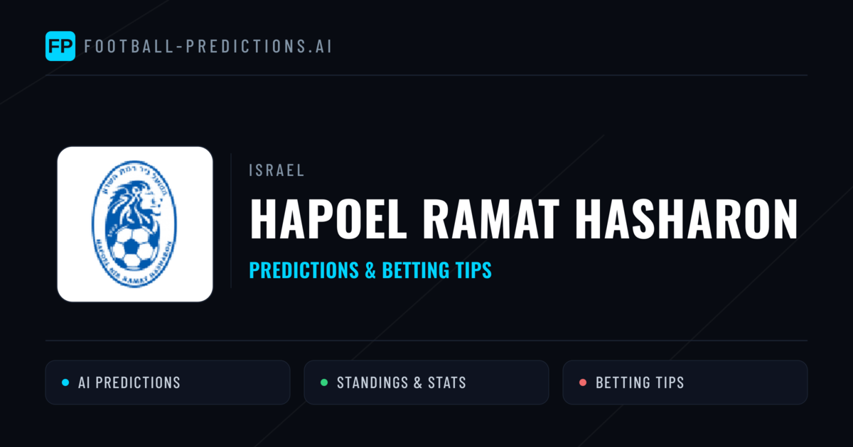 Hapoel Ramat HaSharon Predictions & Stats