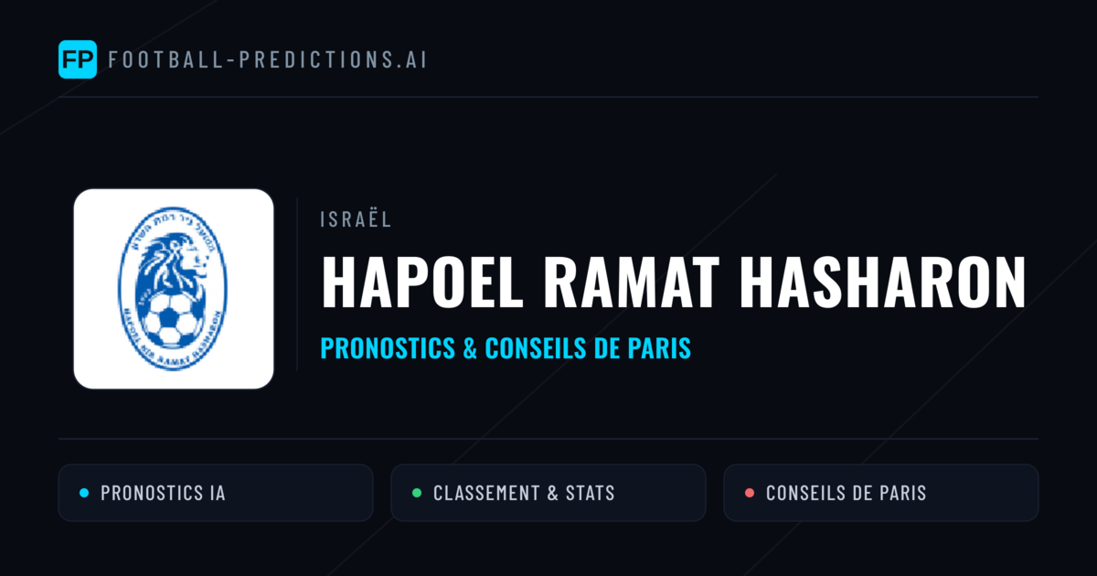 Hapoel Ramat HaSharon Pronostics & Statistiques