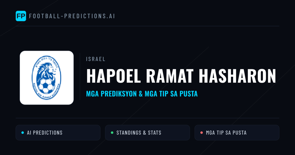 Hapoel Ramat HaSharon Predictions & Stats