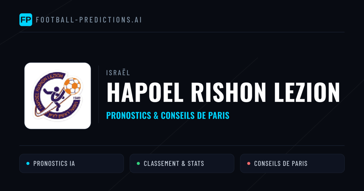 Hapoel Rishon LeZion Pronostics & Statistiques