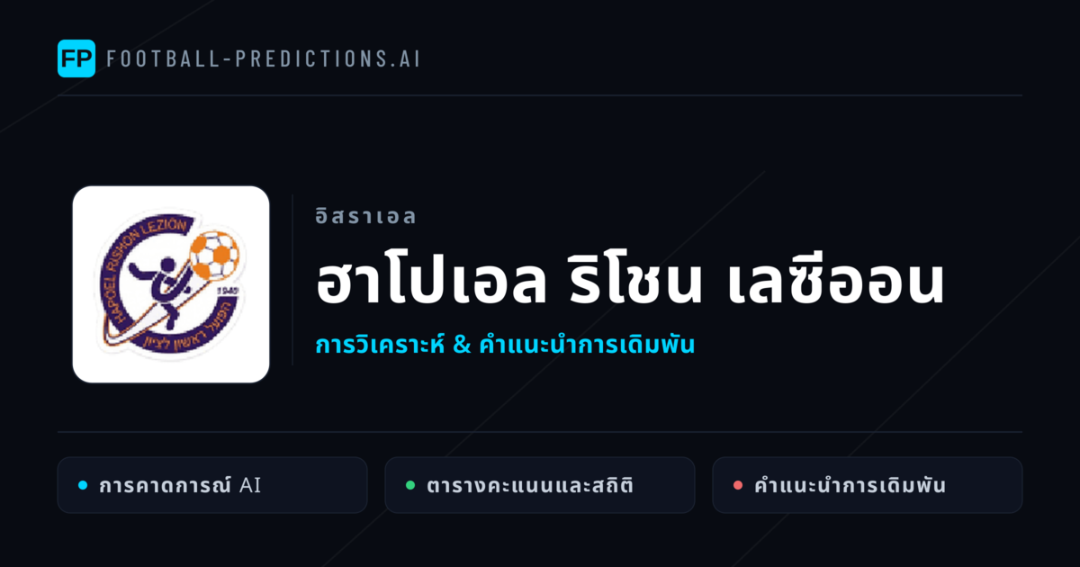 ฮาโปเอล ริโชน เลซีออน การวิเคราะห์และสถิติ