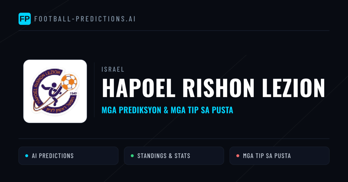 Hapoel Rishon LeZion Predictions & Stats