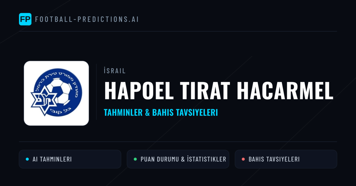 Hapoel Tirat HaCarmel Tahminleri & İstatistikler