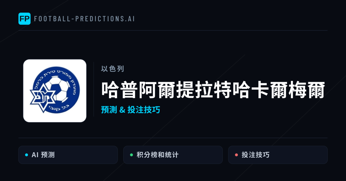 哈普阿爾提拉特哈卡爾梅爾 運彩分析｜足球預測與數據