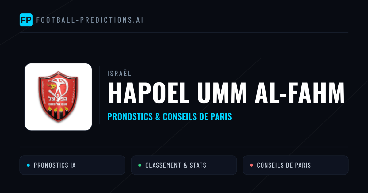 Hapoel Umm al-Fahm Pronostics & Statistiques