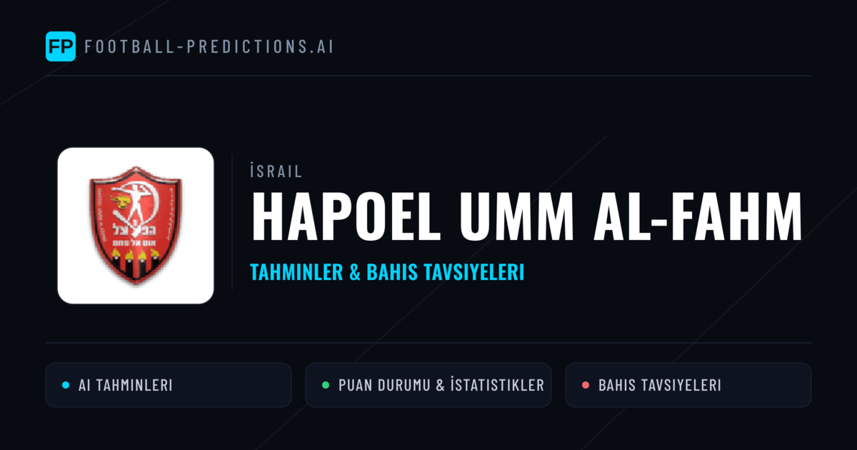 Hapoel Umm al-Fahm Tahminleri & İstatistikler