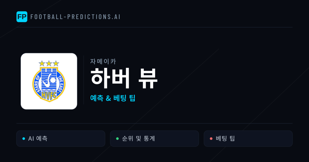 하버 뷰 축구 예측 & 통계