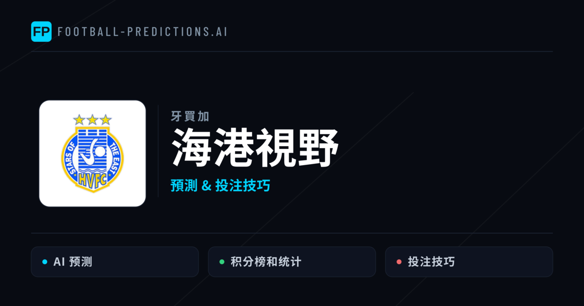海港視野 運彩分析｜足球預測與數據